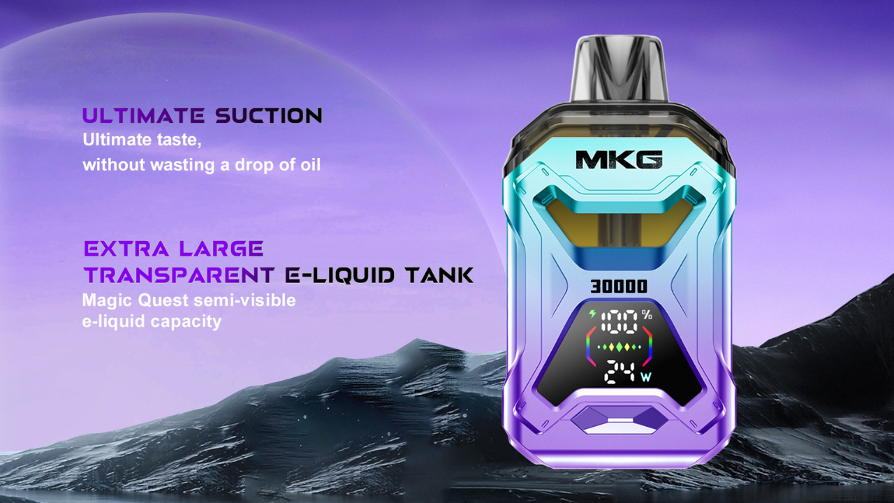 Experience Zero E-liquid Waste with MKG Refillable Disposable Vape