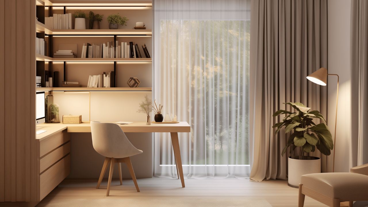 Transform Office Space with TheHues Custom Blackout Curtains